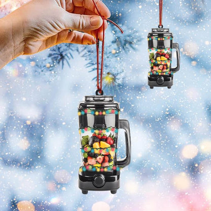 Personalized Fruits Blender Ornament, Custom Name Juice Mixing Christmas Ornament ON1634