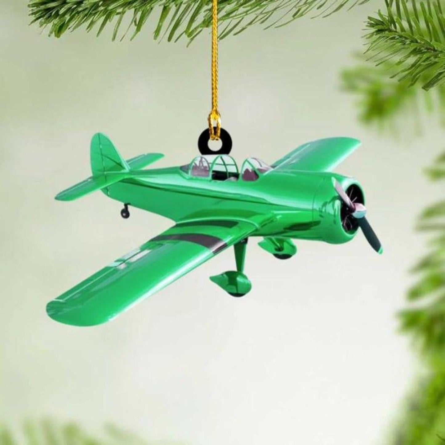 Personalized Airplane Christmas Ornament, Custom Name Airplane Lover Ornament ON1599