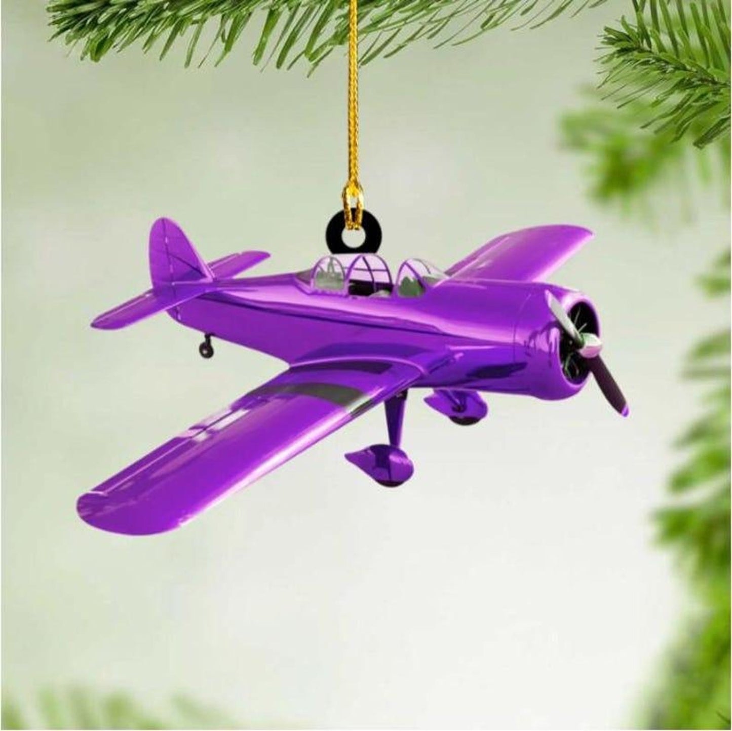 Personalized Airplane Christmas Ornament, Custom Name Airplane Lover Ornament ON1599