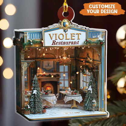 Personalized Restaurant Christmas Ornament, Custom Name Restaurant Owner Ornament ON1698