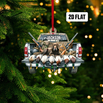 Personalized Duck Hunting Christmas Ornament, Custom Hunting Ornament With Name ON1169