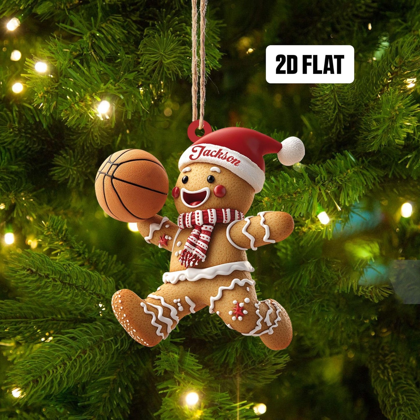 Personalized Basketball Player Christmas Ornament, Custom Name Basketball Ornament ON1602