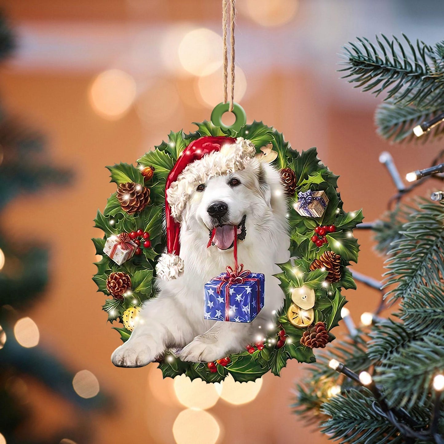 Great Pyrenees Christmas Ornament, Great Pyrenees Lover Christmas Ornament ON1605