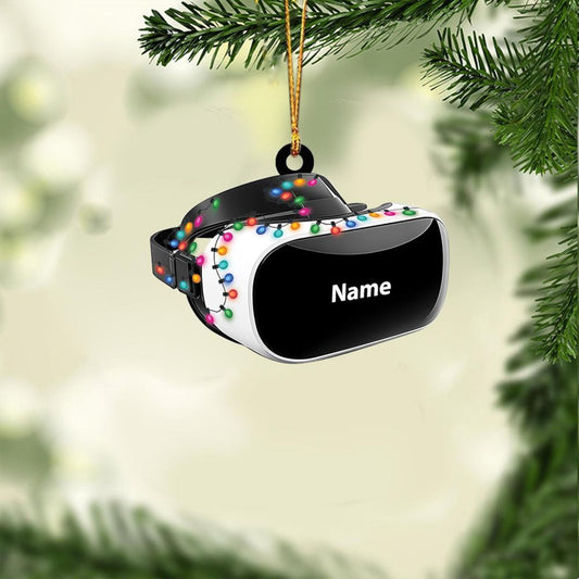 Personalized VR Headset Christmas Ornament, Virtual Reality Ornament, Custom Name VR Controller Ornament ON1463