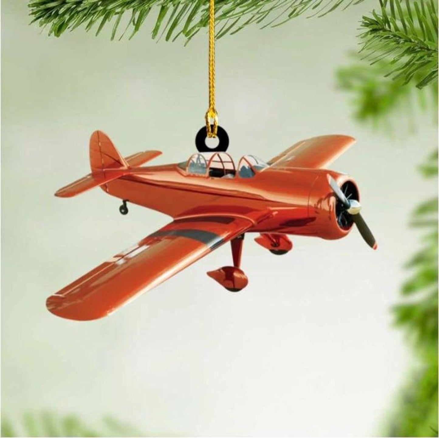 Personalized Airplane Christmas Ornament, Custom Name Airplane Lover Ornament ON1599