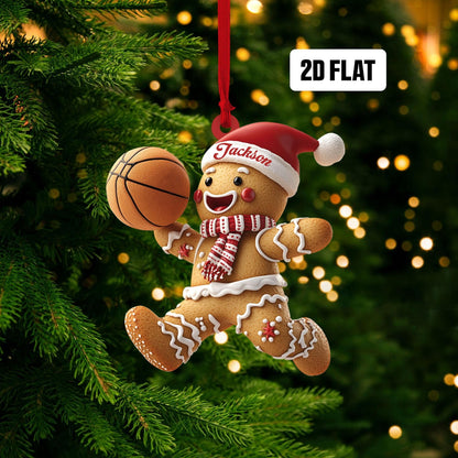 Personalized Basketball Player Christmas Ornament, Custom Name Basketball Ornament ON1602