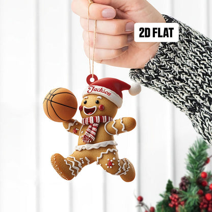 Personalized Basketball Player Christmas Ornament, Custom Name Basketball Ornament ON1602