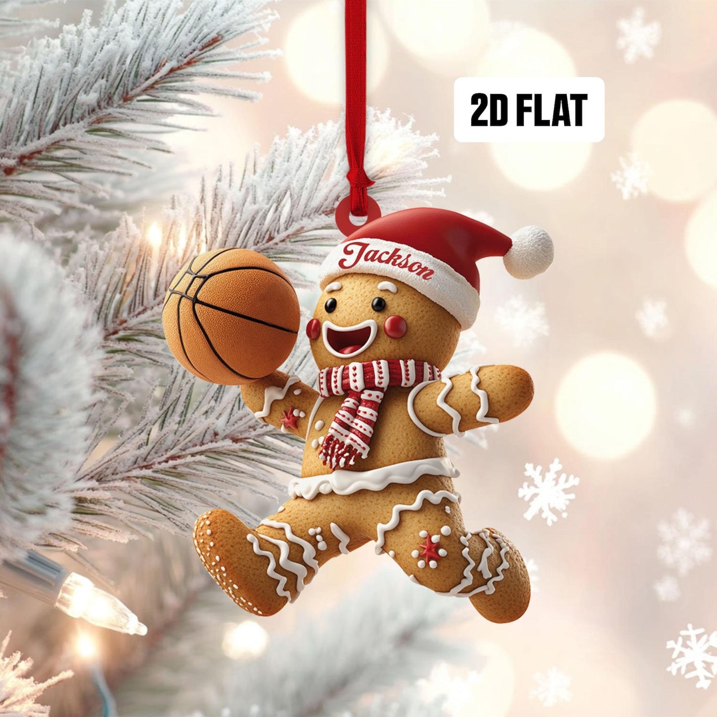 Personalized Basketball Player Christmas Ornament, Custom Name Basketball Ornament ON1602