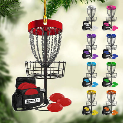 Personalized Disc Golf Tools Ornament, Custom Name Disc Golf Lover Christmas Ornament ON1681