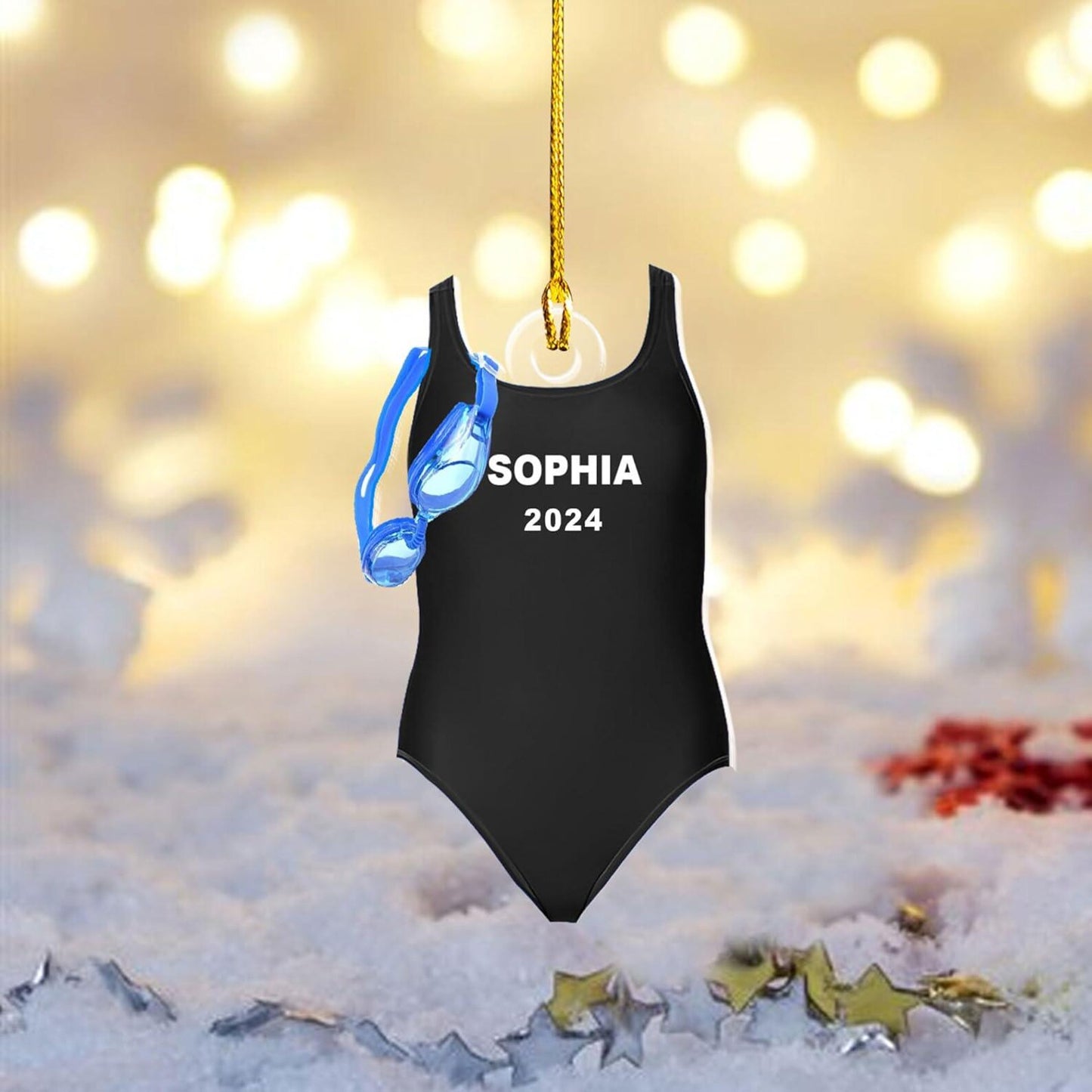 Personalized Swimming Suit Ornament, Custom Name Swimming Lovers Ornament ON1760