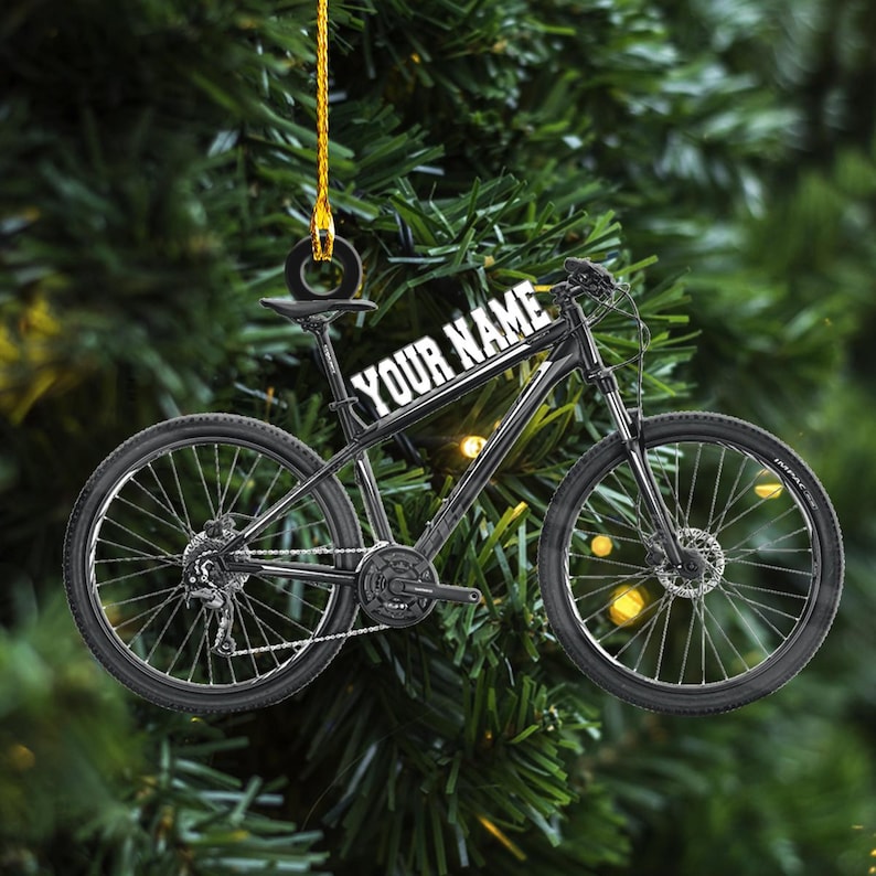 Personalized Name Bicycle Ornament, Custom Christmas Ornaments For Bicycle Lovers ON0347