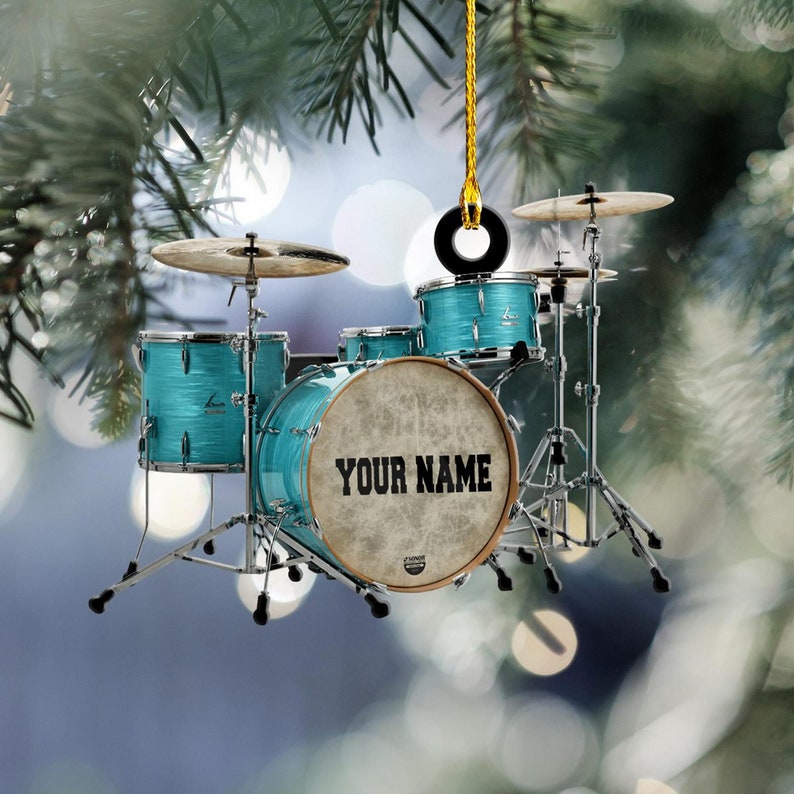 Custom Name Drum Lovers Christmas Ornament, Personalized Drum Christmas Ornament ON0341