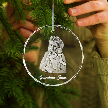 Personalized We Love You Photo Glass Ornament, Custom Photo Christmas Ornament 2024, Let's Make Memories Personalized Memorial Christmas Ornament ON0123