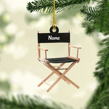 Personalized Director Chair Christmas Light Ornament,  Custom Loved Chair Christmas Ornament With Name ON0139