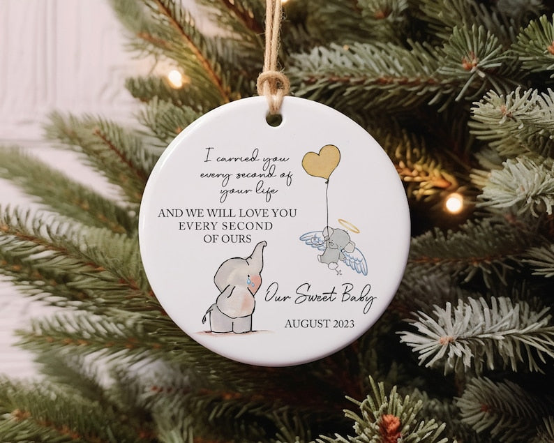 Personalized I Carried You Every Second Of Your Life Memorial Ornament, Custom Baby Memorial Ornament ON0058