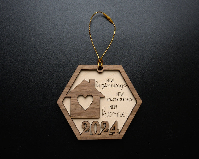 New Beginnings New Memories New Home 2024 Ornament, First Christmas In New Home Ornament 2024 ON0118