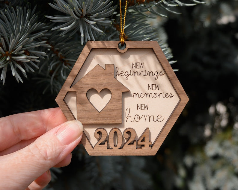 New Beginnings New Memories New Home 2024 Ornament, First Christmas In New Home Ornament 2024 ON0118