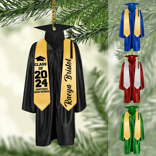 Personalized Class Of 2024 High School Graduation Ornament, Custom Graduation Ornament 2024 With Name ON0241