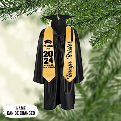 Personalized Class Of 2024 High School Graduation Ornament, Custom Graduation Ornament 2024 With Name ON0241