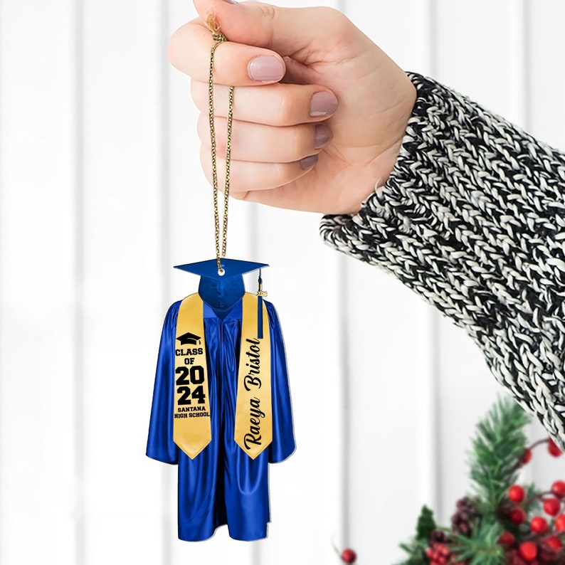 Personalized Class Of 2024 High School Graduation Ornament, Custom Graduation Ornament 2024 With Name ON0241