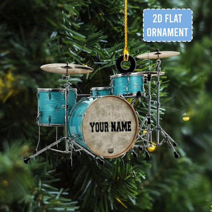 Custom Name Drum Lovers Christmas Ornament, Personalized Drum Christmas Ornament ON0341