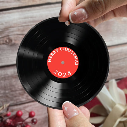 Personalized Vinyl Record Ornament, Custom Song Music Lover Christmas Ornament ON0550