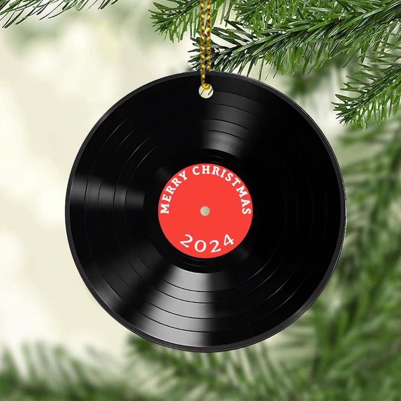 Personalized Vinyl Record Ornament, Custom Song Music Lover Christmas Ornament ON0550