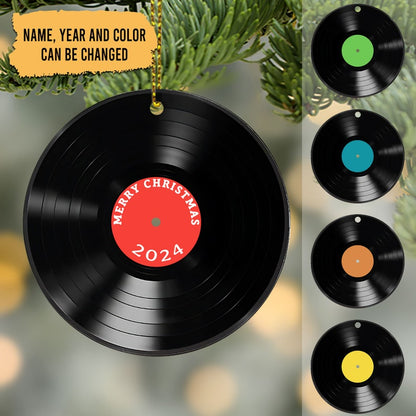 Personalized Vinyl Record Ornament, Custom Song Music Lover Christmas Ornament ON0550