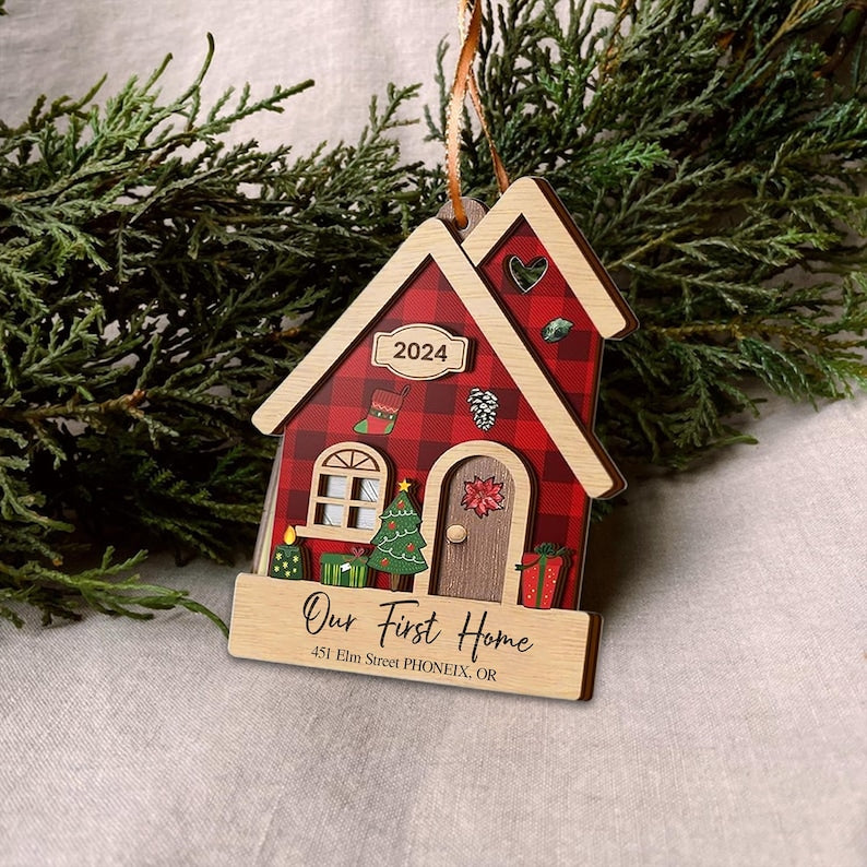 Personalized New Beginning New Memory New Home Ornament 2024, Custom Our First Home Christmas Ornament ON0122