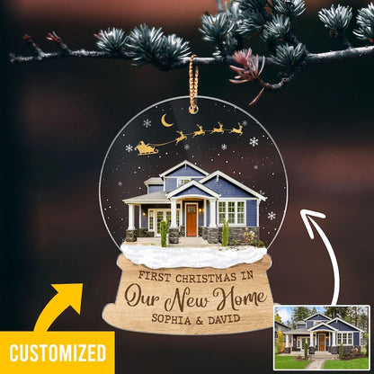 Personalized First Christmas In Our New Home Ornament 2024, Custom Photo Our New Home Ornament 2024 ON0116