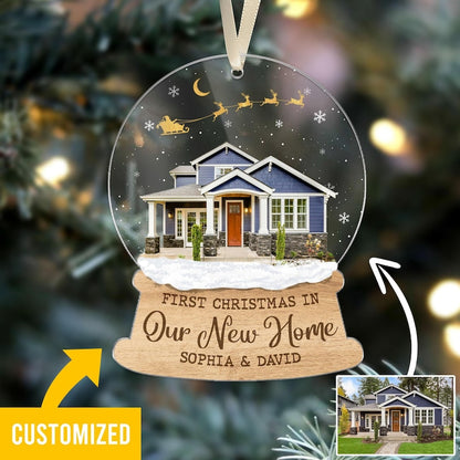 Personalized First Christmas In Our New Home Ornament 2024, Custom Photo Our New Home Ornament 2024 ON0116