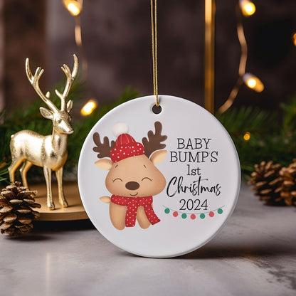 Baby Bump's First Christmas Expecting Parents Christmas Ornament 2024, Pregnancy Announcement Ornament 2024 ON0160