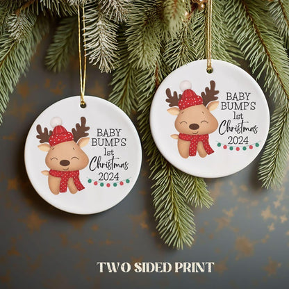 Baby Bump's First Christmas Expecting Parents Christmas Ornament 2024, Pregnancy Announcement Ornament 2024 ON0160