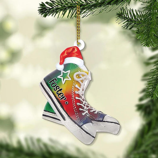 Personalized Sneakers Christmas Ornament 2024, Custom Name Sneakers Shoes Lovers Ornament ON0782