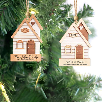 Personalized New Home Ornament 2024, Custom Our First Home Ornament With Name, First Christmas In New Home Ornament 2024 ON0117