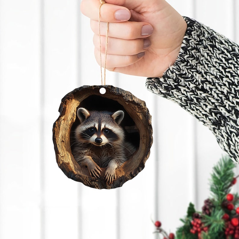 Racoon Christmas Ornament, Christmas Ornament For Racoon Lover ON0420