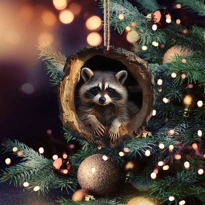 Racoon Christmas Ornament, Christmas Ornament For Racoon Lover ON0420