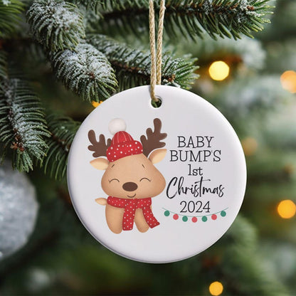 Baby Bump's First Christmas Expecting Parents Christmas Ornament 2024, Pregnancy Announcement Ornament 2024 ON0160