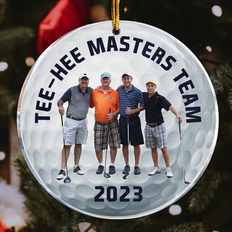 Custom Photo Golfing Team Christmas Ornament, Personalized Golfer Ornament With Name Team Name ON0334