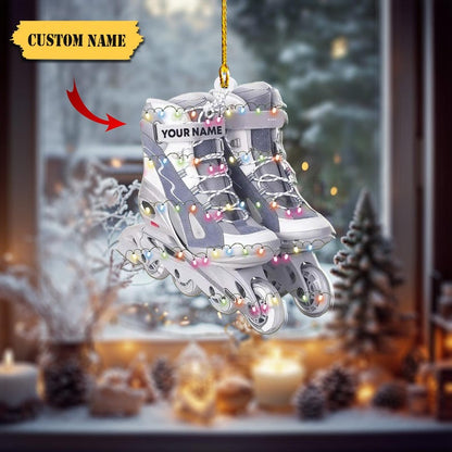 Personalized Roller Skates Christmas Ornament, Custom Name Loved Roller Skates Ornament ON1195