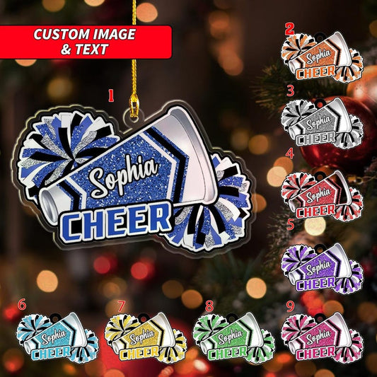 Personalized Cheer Cheerleader Ornament 2024, Custom Name Cheerleader Ornament ON1200