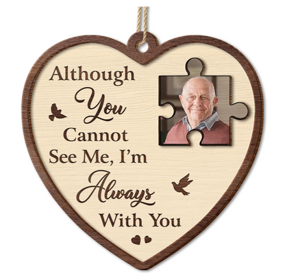 Custom Photo A Piece Of My Heart Memorial - Personalized 2-Layered Wooden Ornament, Custom In Loving Memory Ornament ON1128