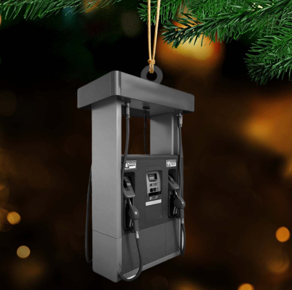 Personalized Gas Pump Christmas Ornament, Gas Station Ornament 2024 New Release ON1402