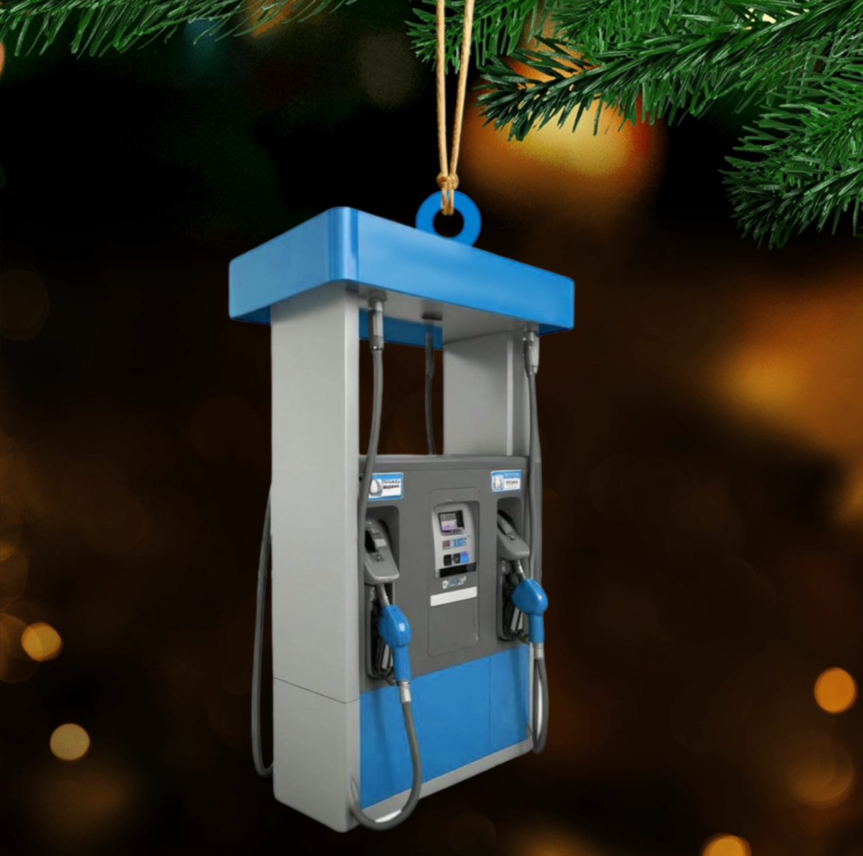 Personalized Gas Pump Christmas Ornament, Gas Station Ornament 2024 New Release ON1402