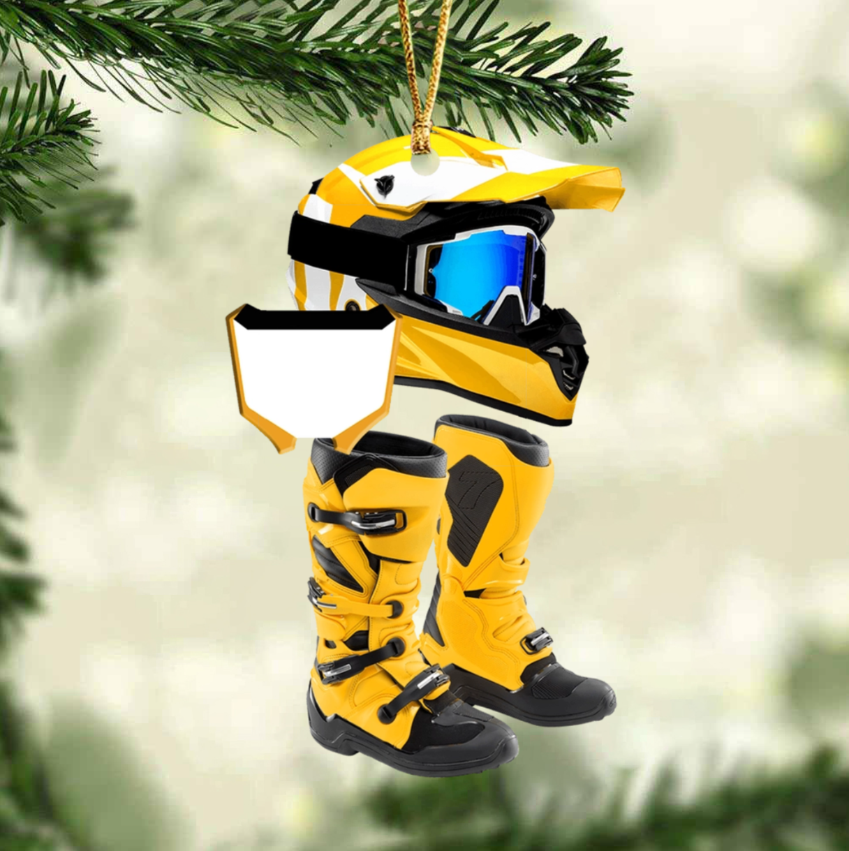 Personalized Gift For Motocross Lovers Christmas Ornament, Custom Name Number Motocross Ornament ON1407