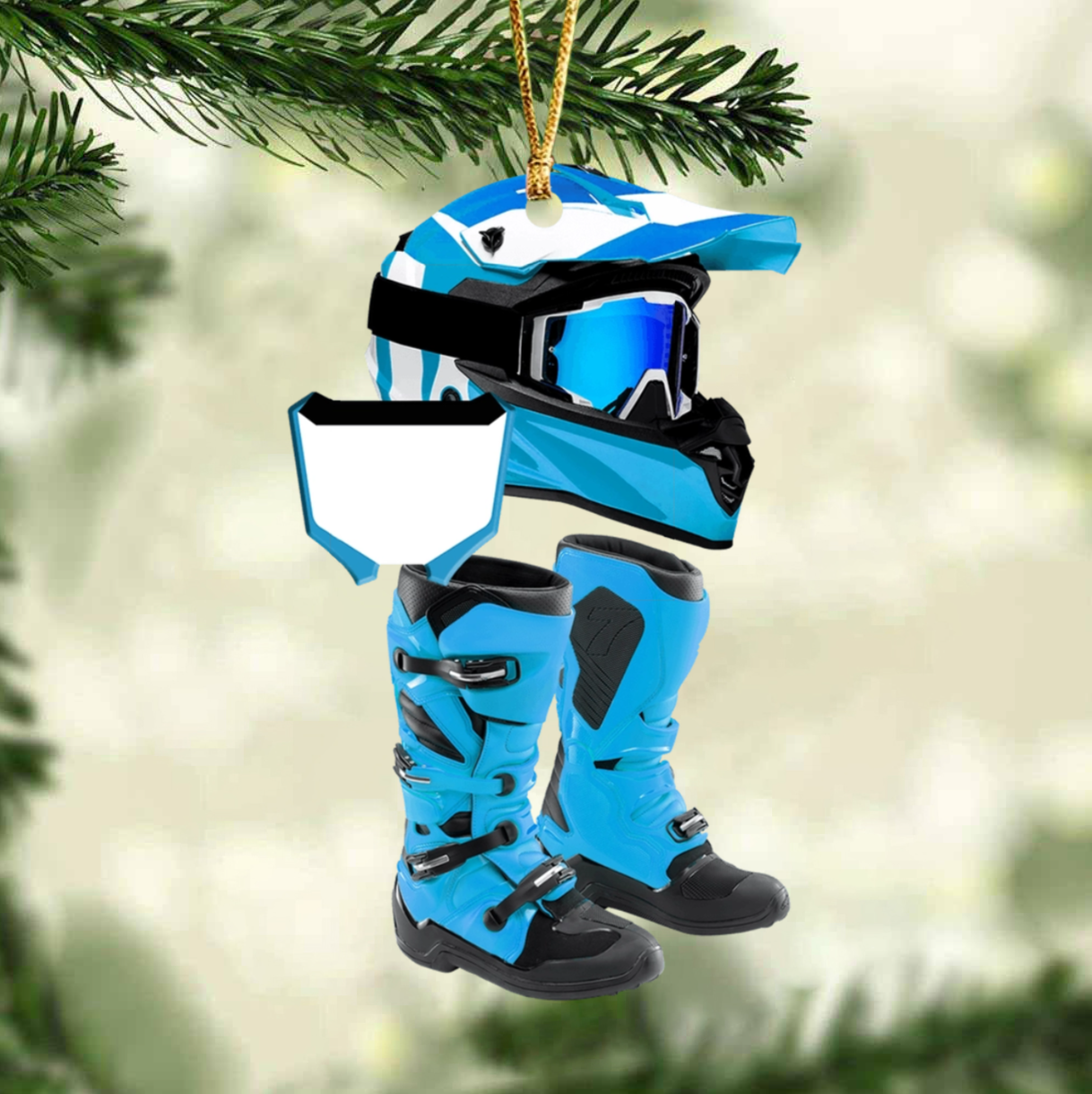 Personalized Gift For Motocross Lovers Christmas Ornament, Custom Name Number Motocross Ornament ON1407