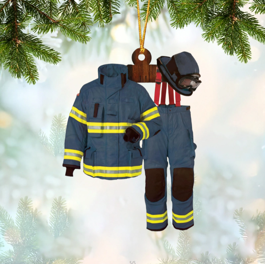 Personalized Firefighter Uniform Christmas Ornament, Custom Name Firefighter Ornament 2024 New Release ON1420