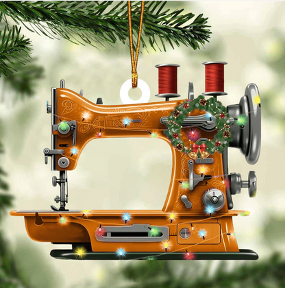 Custom Name Christmas Sewing Machine Personalized Sewing Ornament ON1442