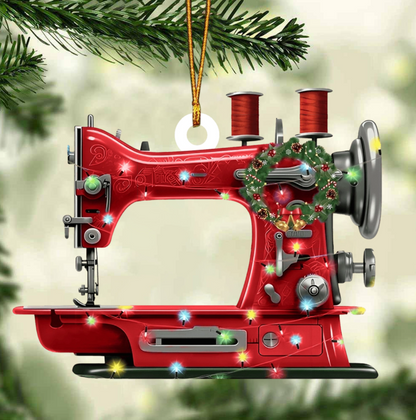 Custom Name Christmas Sewing Machine Personalized Sewing Ornament ON1442