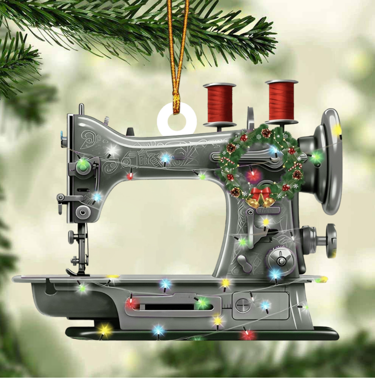 Custom Name Christmas Sewing Machine Personalized Sewing Ornament ON1442